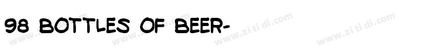 98 Bottles of Beer字体转换